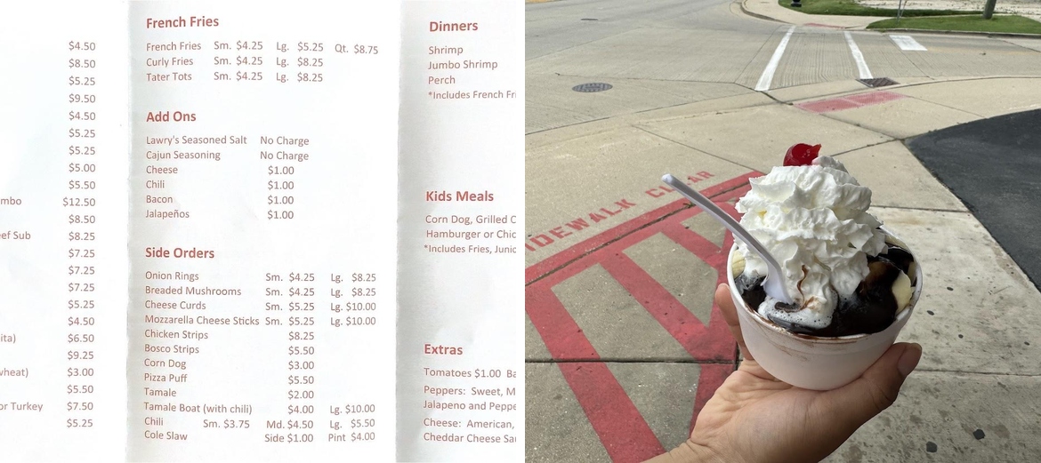 The Huntley Dairy Mart Menu